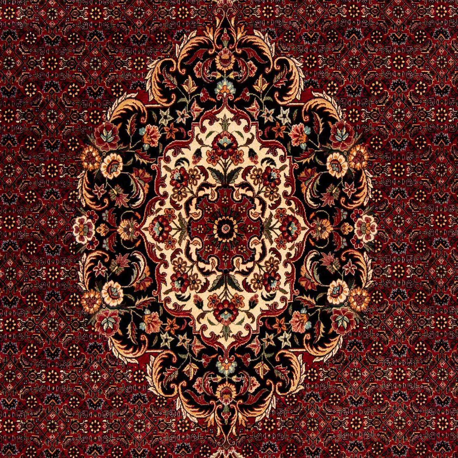 Perser Rug - Bidjar - 257 x 203 cm - dark red