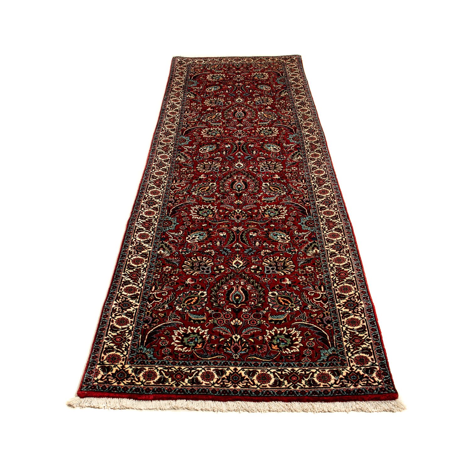 Runner Perser Rug - Bidjar - 298 x 83 cm - dark red