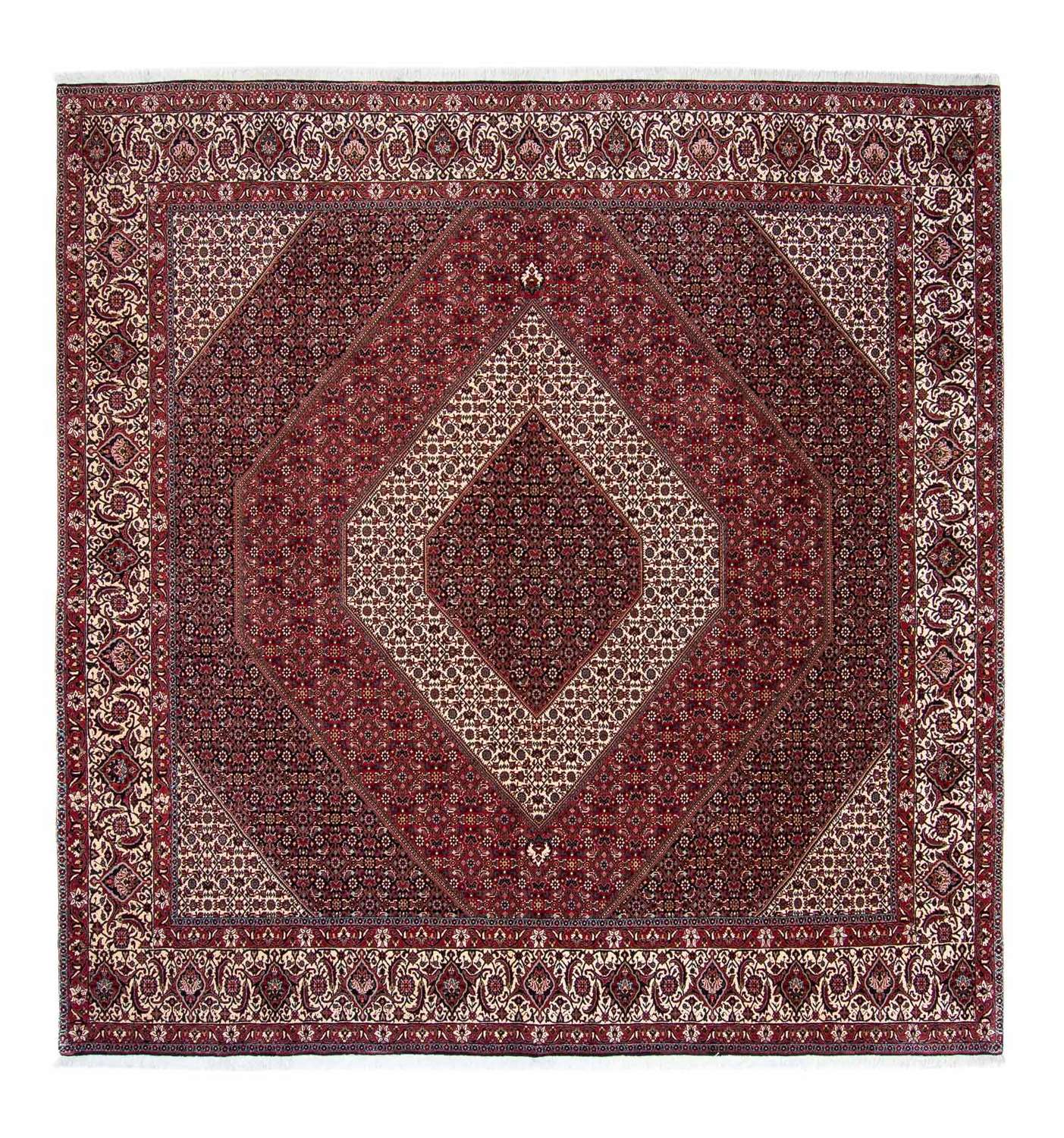 Perser Rug - Bidjar square  - 300 x 300 cm - dark red