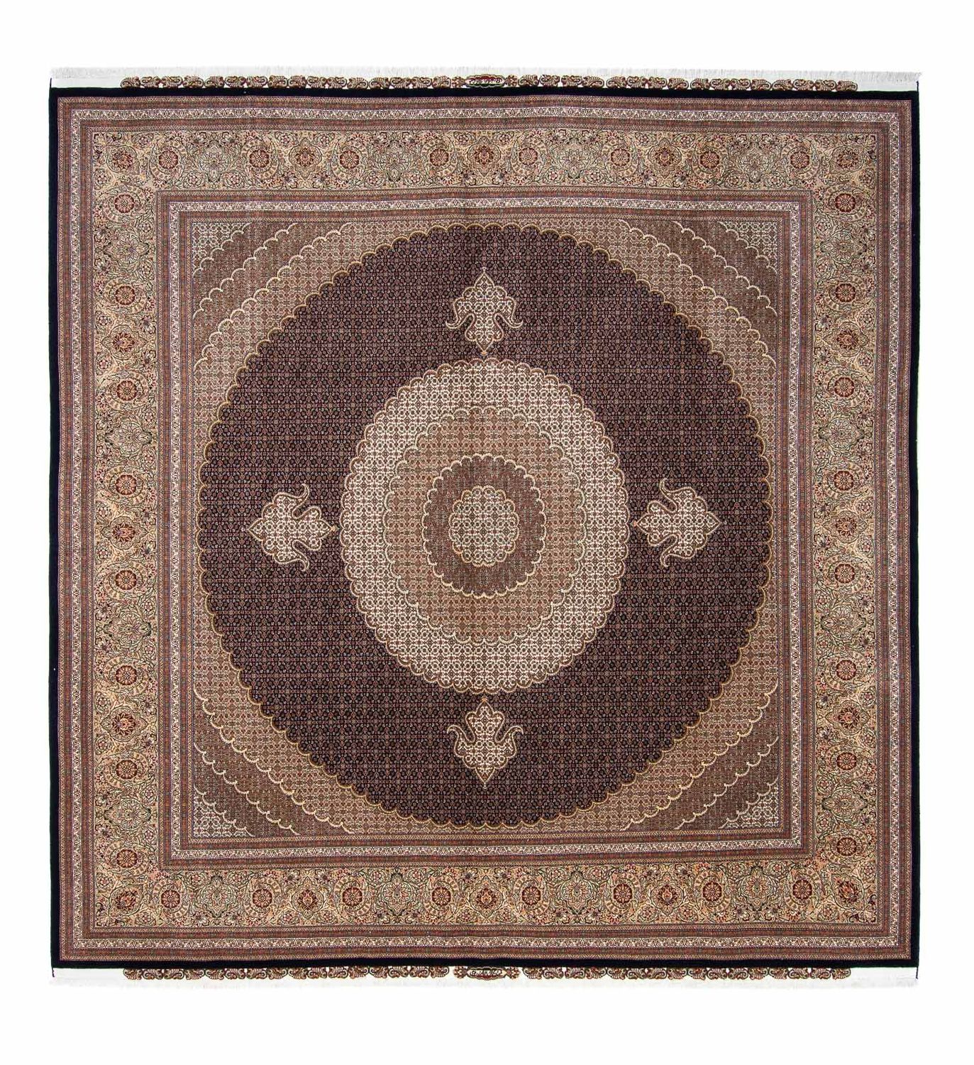 Perser Rug - Tabriz square  - 310 x 302 cm - dark brown