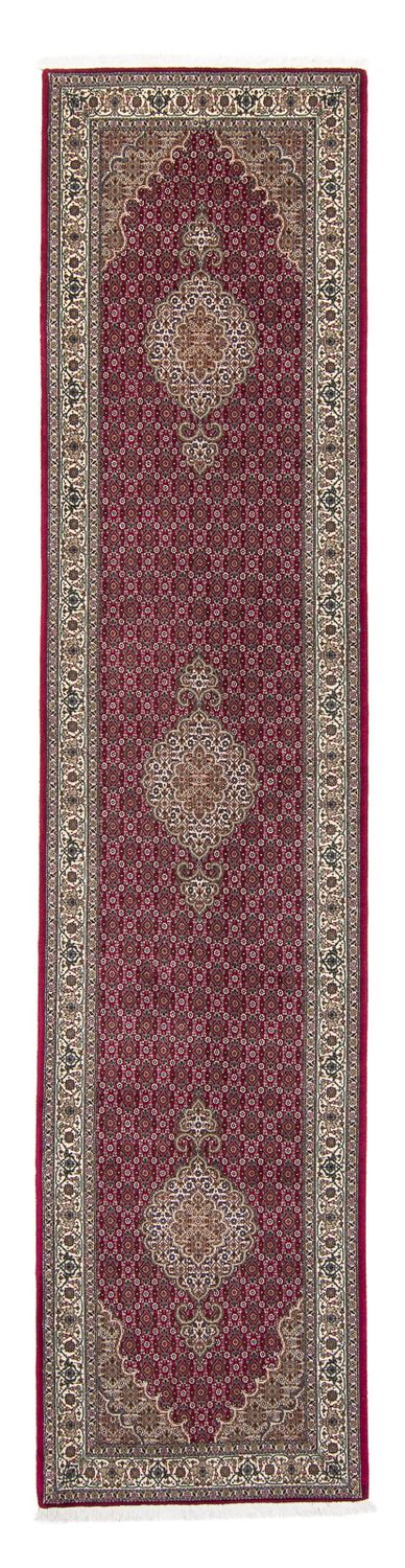 Runner Perser Rug - Tabriz - 343 x 81 cm - dark red