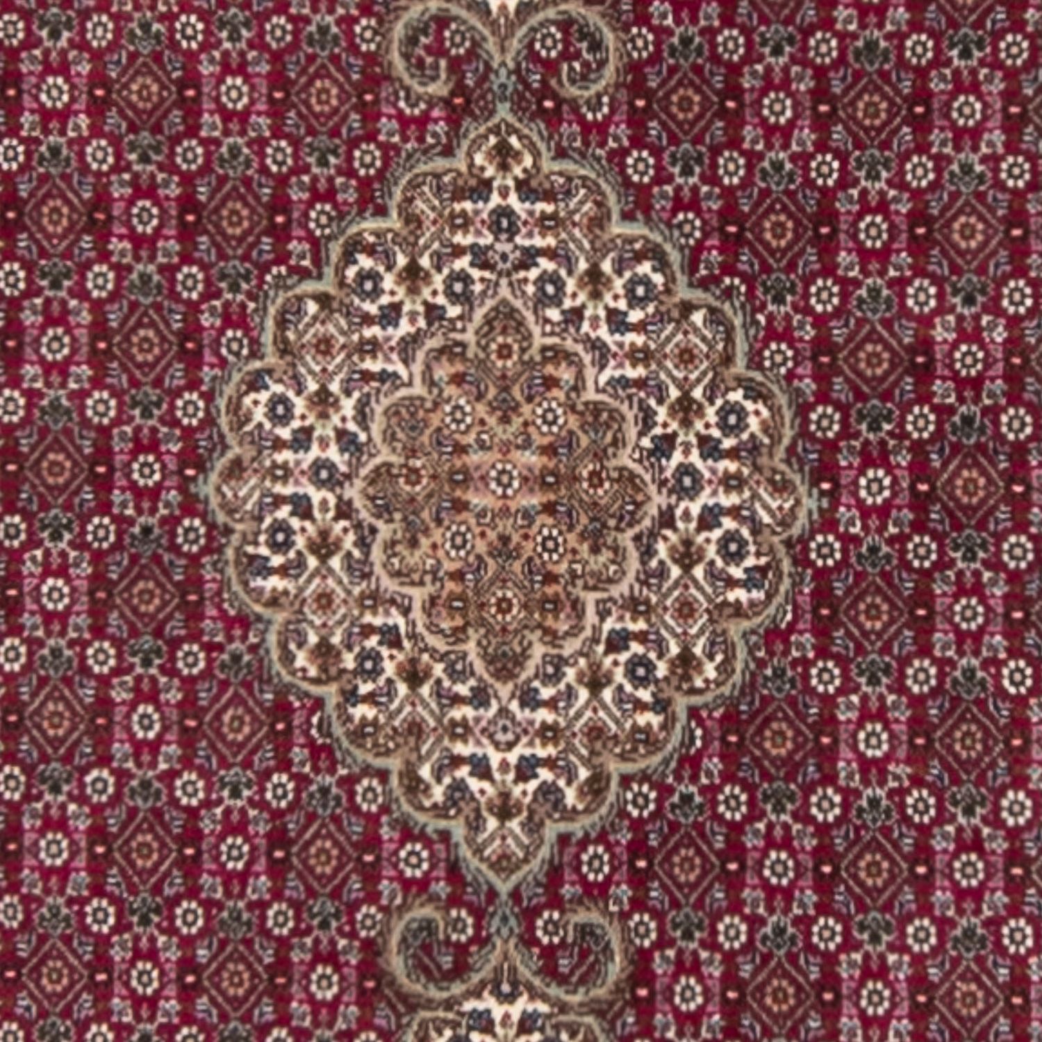 Runner Perser Rug - Tabriz - 343 x 81 cm - dark red