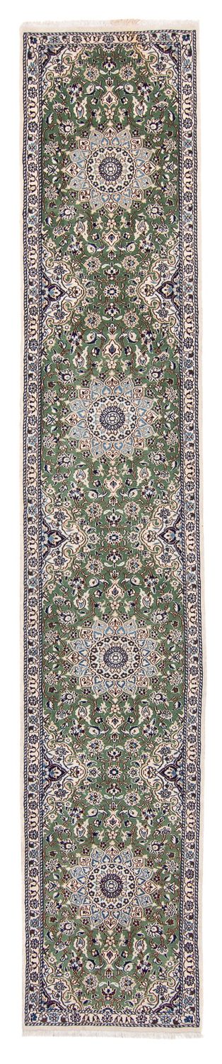 Runner Perser Rug - Nain - Royal - 410 x 62 cm - green