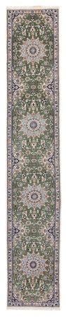 Runner Perser Rug - Nain - Royal - 410 x 62 cm - green