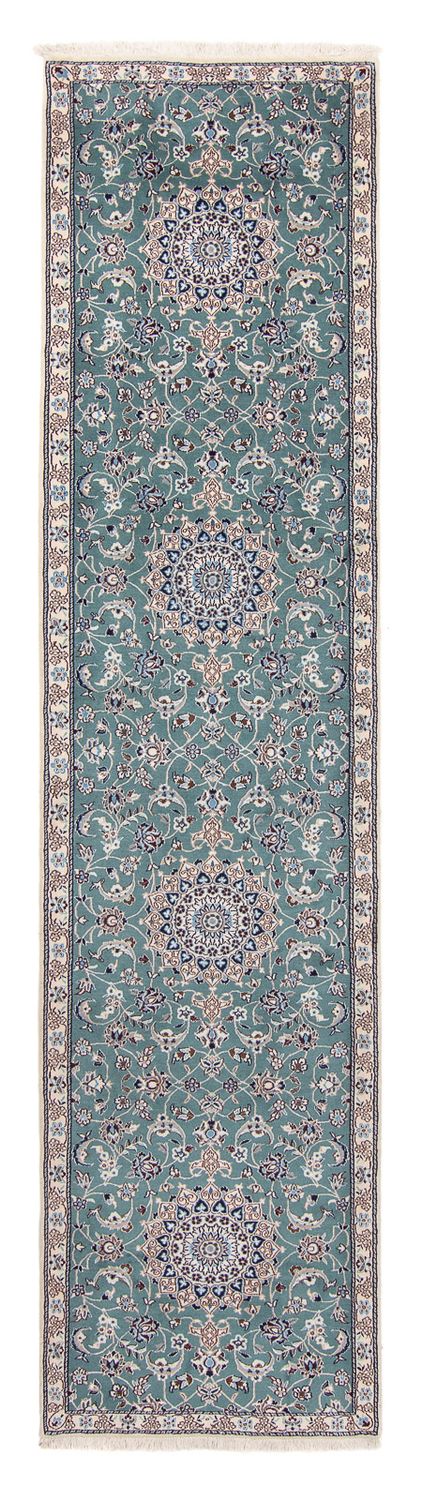 Runner Perser Rug - Nain - Royal - 394 x 88 cm - light blue