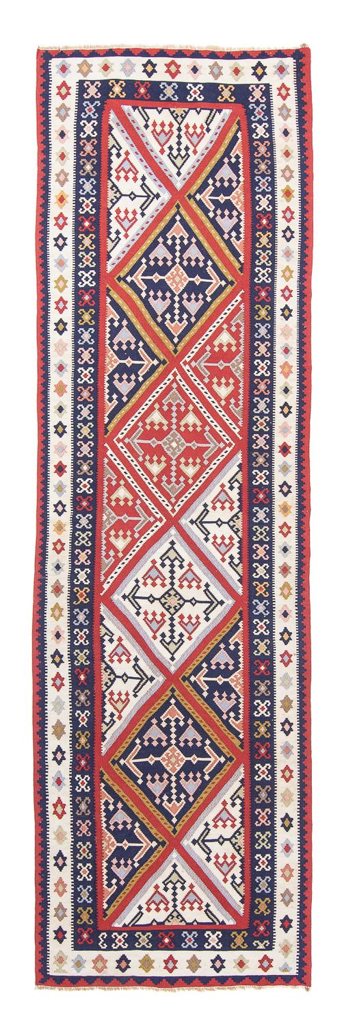 Runner Kelim Rug - Oriental - 384 x 100 cm - multicolored