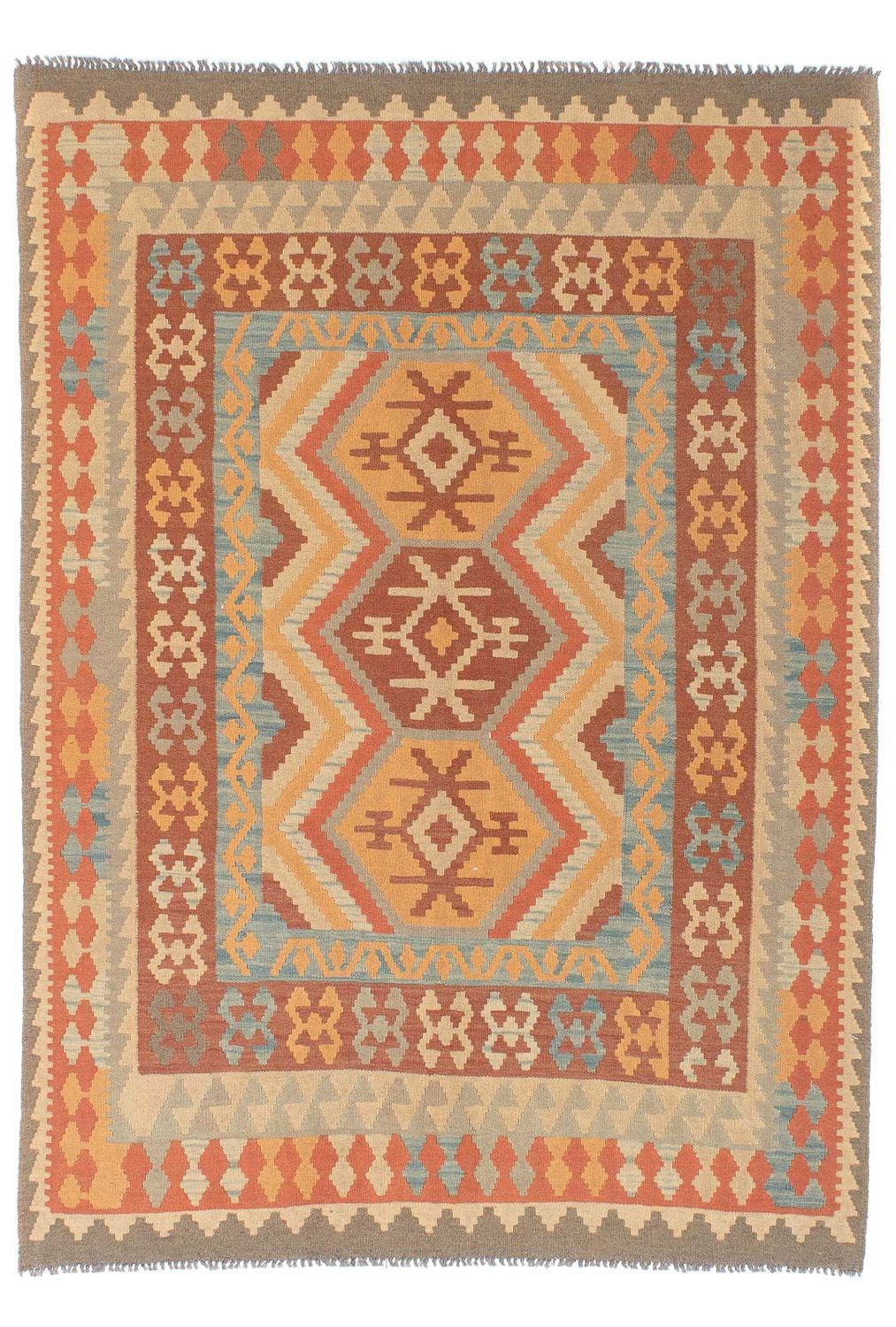Kelim Rug - Oriental - 196 x 145 cm - multicolored