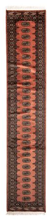 Runner Afghan Rug - Bukhara - 404 x 77 cm - light red