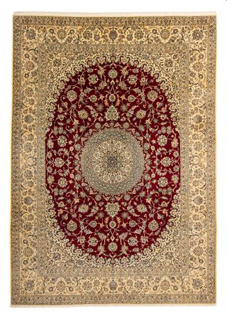 Perser Rug - Nain - Royal - 408 x 300 cm - dark red