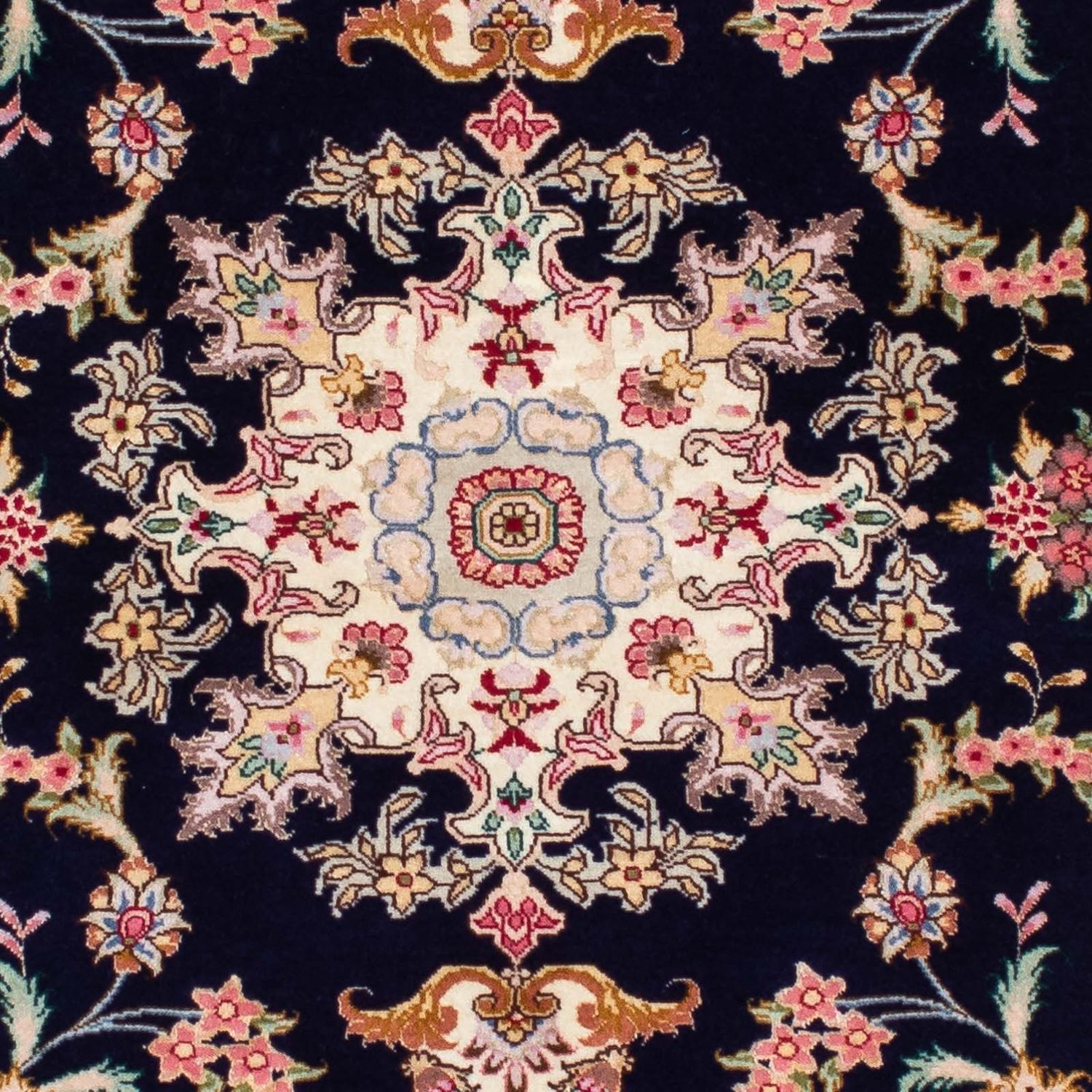 Runner Perser Rug - Tabriz - Royal - 200 x 83 cm - dark blue