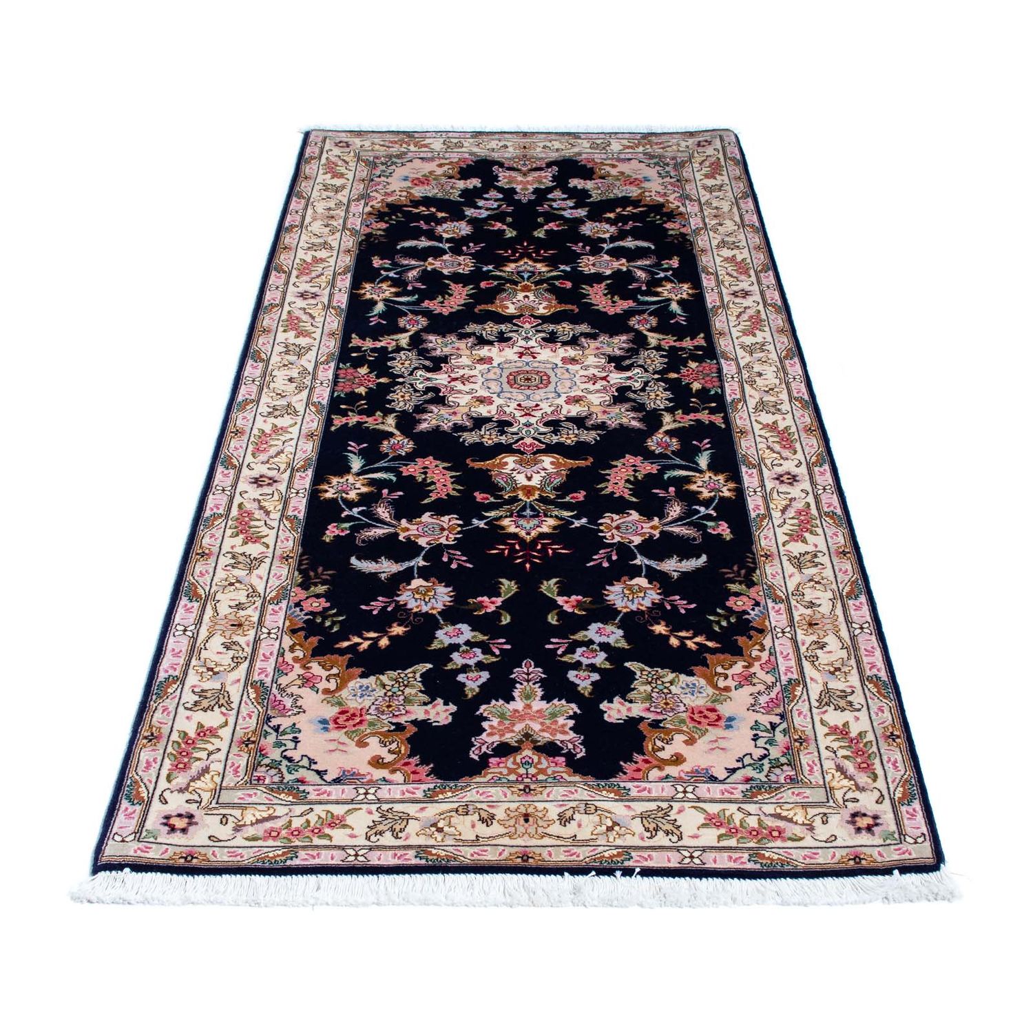 Runner Perser Rug - Tabriz - Royal - 200 x 83 cm - dark blue