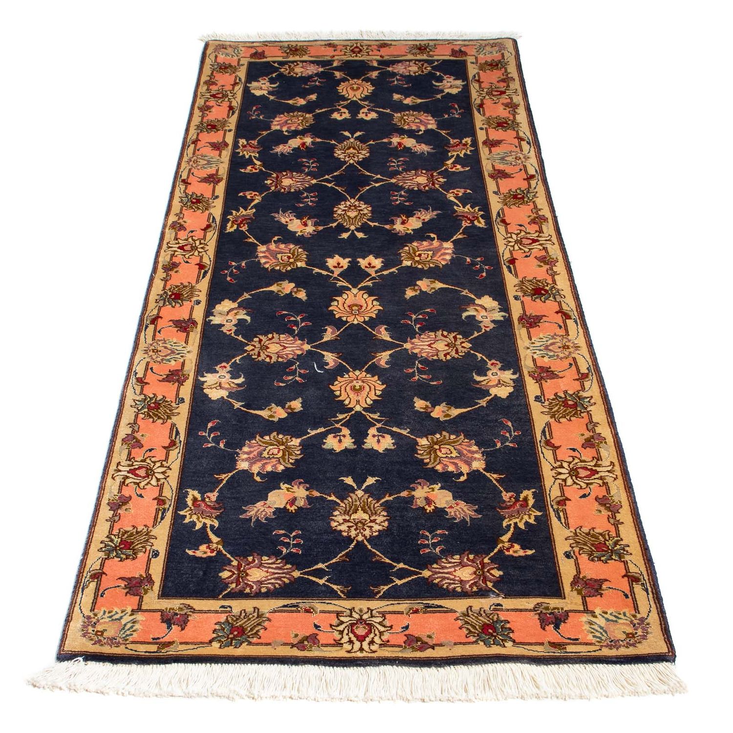 Runner Perser Rug - Tabriz - Royal - 198 x 75 cm - dark blue