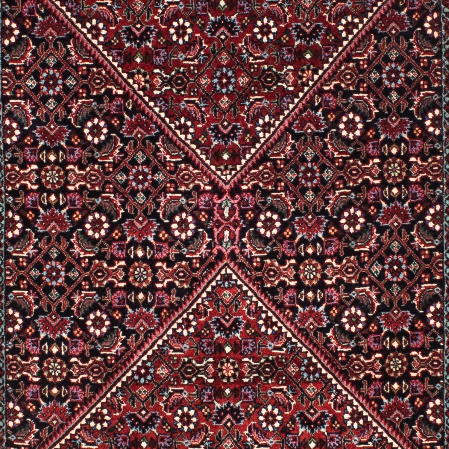 Runner Perser Rug - Bidjar - 198 x 74 cm - dark red