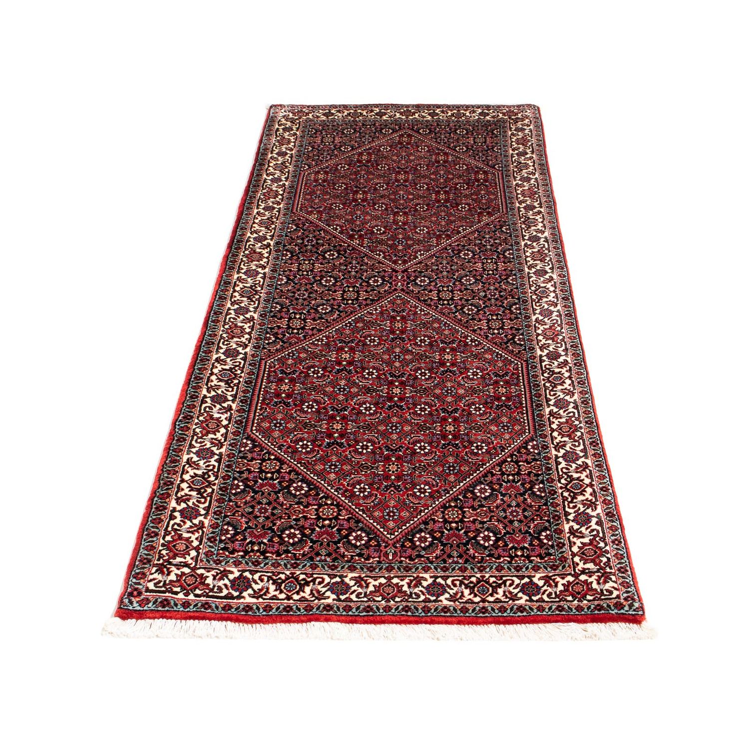 Runner Perser Rug - Bidjar - 198 x 74 cm - dark red