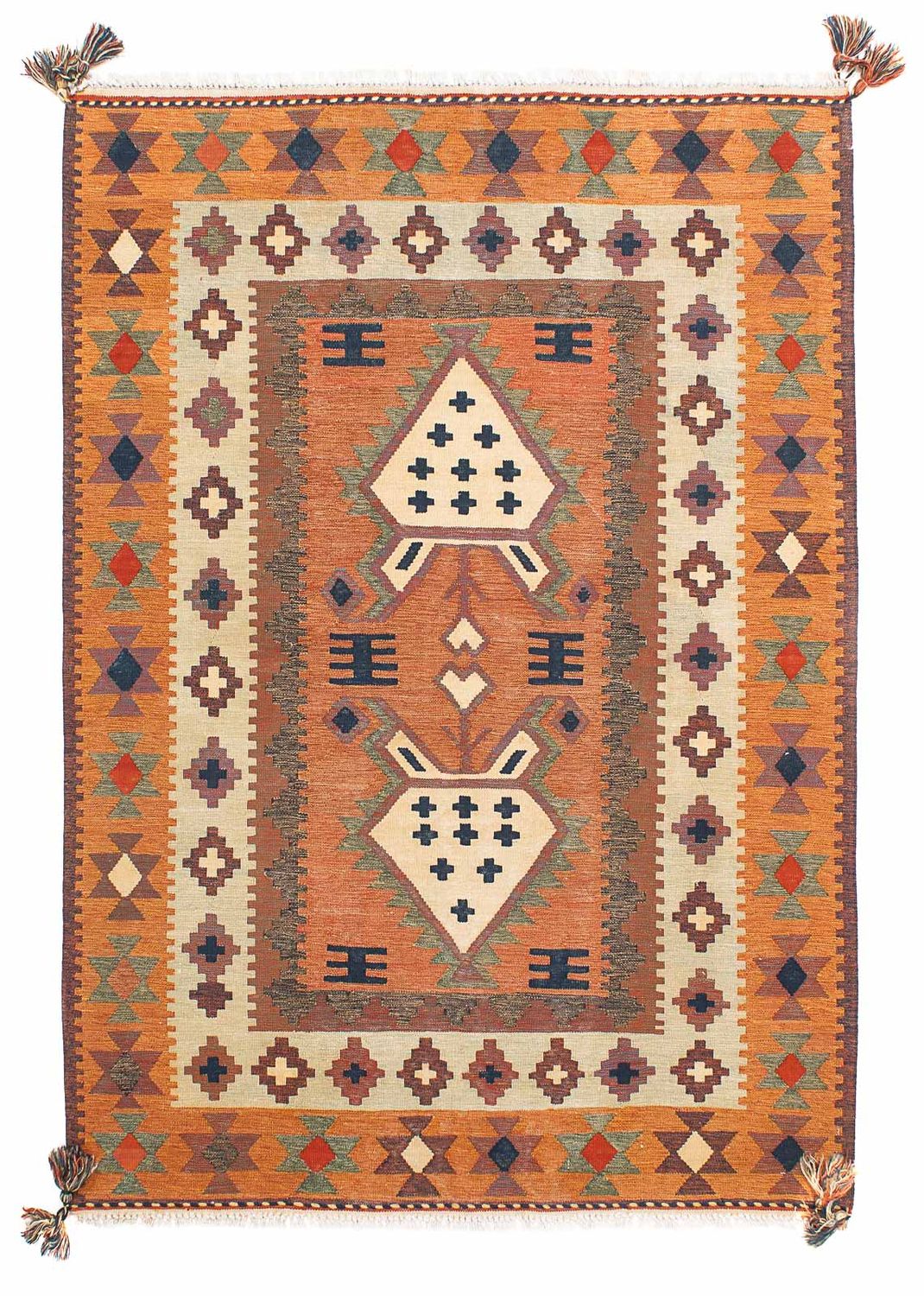 Kelim Rug - Oriental - 200 x 144 cm - brown