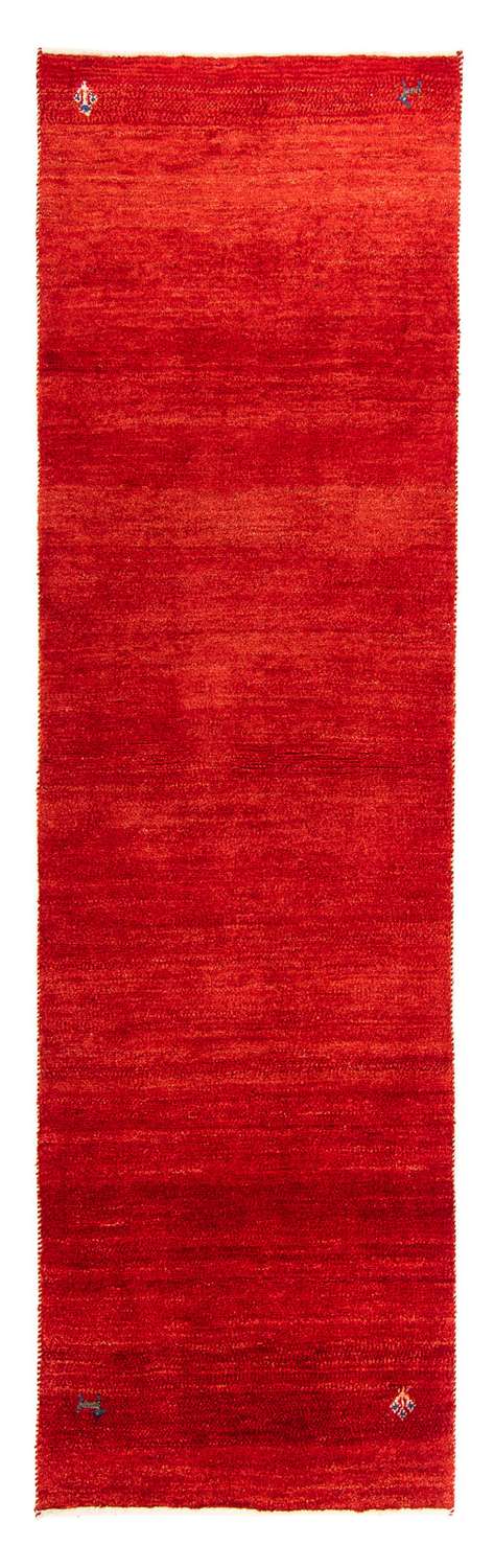 Runner Gabbeh Rug - Loribaft Perser - 288 x 82 cm - dark red