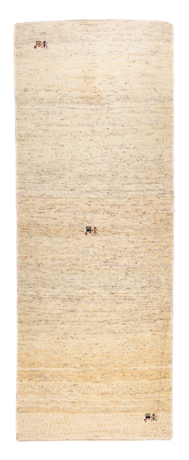 Runner Gabbeh Rug - Loribaft Perser - 202 x 76 cm - beige