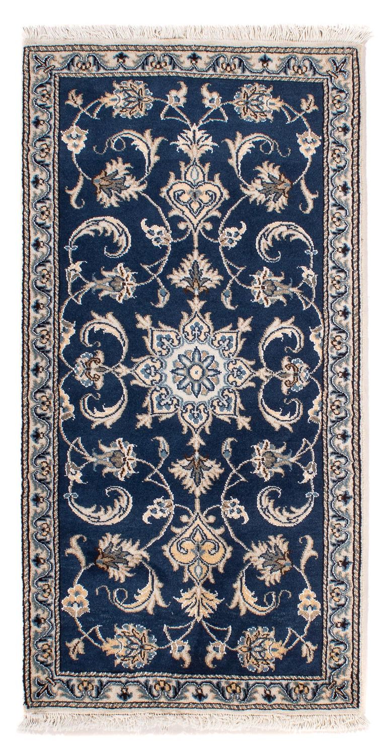 Perser Rug - Nain - 135 x 67 cm - dark blue