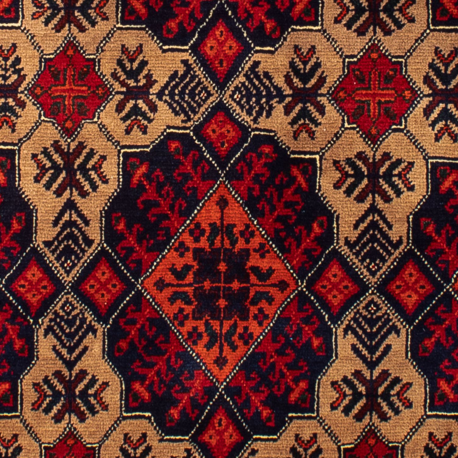 Afghan Rug - 144 x 98 cm - dark red