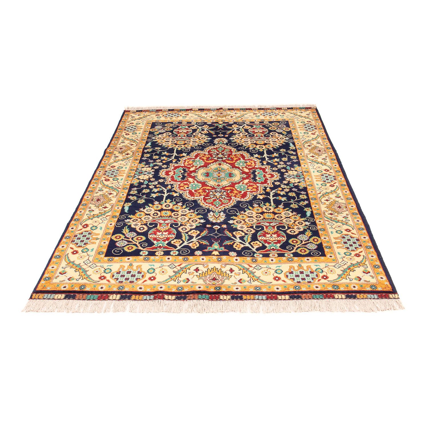 Afghan Rug - 213 x 151 cm - dark blue