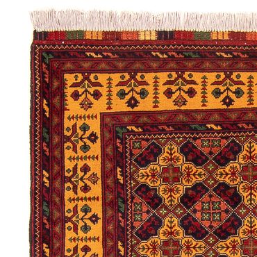 Runner Afghan Rug - Bukhara - 208 x 90 cm - multicolored