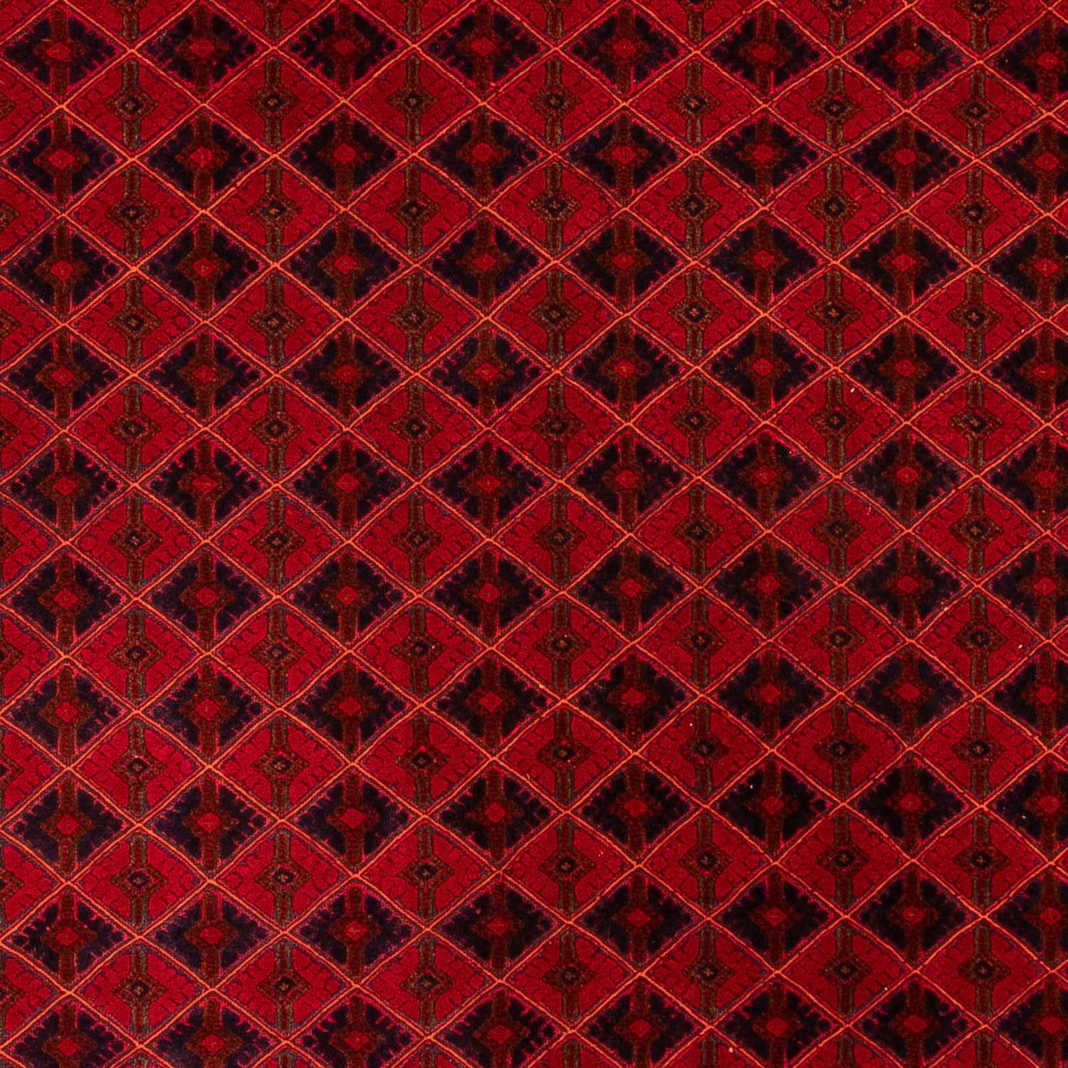 Afghan Rug - Bukhara - 283 x 208 cm - dark red
