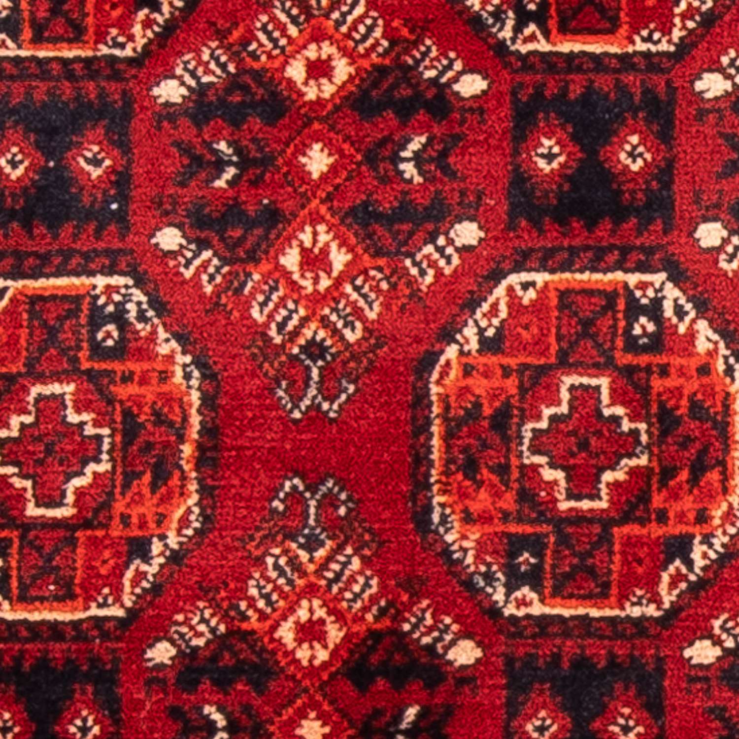 Runner Afghan Rug - 106 x 49 cm - dark red