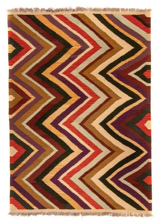 Kelim Rug - Splash - 203 x 145 cm - multicolored