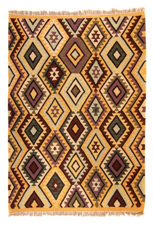 Kelim Rug - Splash - 193 x 154 cm - multicolored