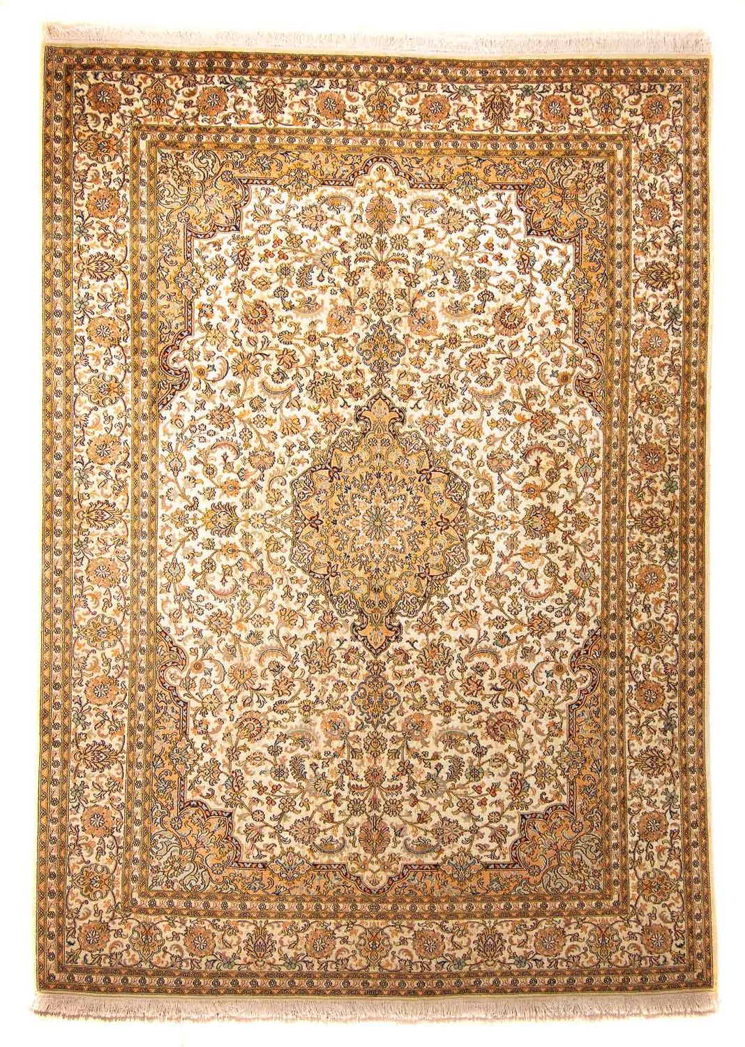 Silk Rug - Kashmir Silk - 302 x 215 cm - beige