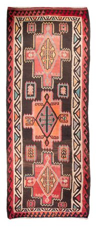 Runner Kelim Rug - Old - 435 x 158 cm - dark brown