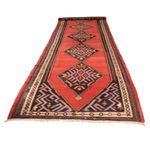 Runner Kelim Rug - Old - 440 x 140 cm - red