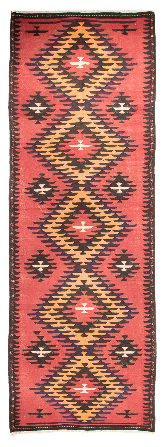 Runner Kelim Rug - Old - 435 x 150 cm - light red