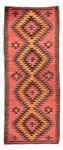 Runner Kelim Rug - Old - 400 x 140 cm - light red