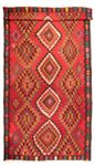 Runner Kelim Rug - Old - 430 x 210 cm - red