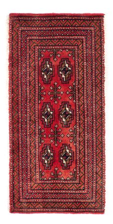 Runner Turkaman Rug - 100 x 50 cm - dark red