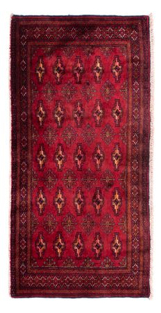 Turkaman Rug - 130 x 60 cm - dark red