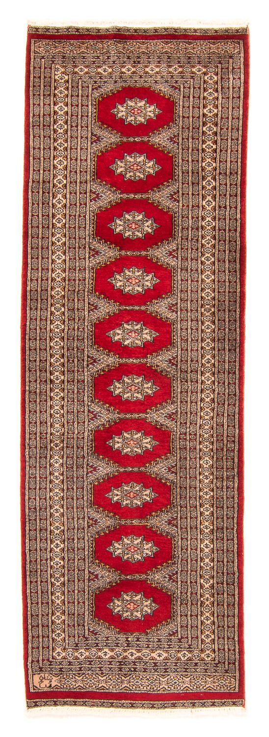 Runner Pakistani Rug - 247 x 83 cm - dark red