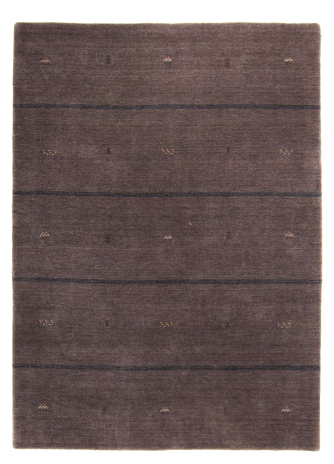 Gabbeh Rug - Loribaft Softy - 244 x 173 cm - dark brown