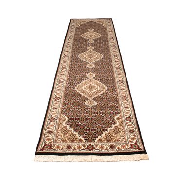 Runner Perser Rug - Tabriz - 353 x 79 cm - dark blue