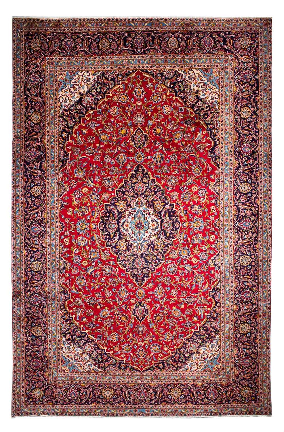 Perser Rug - Keshan - 386 x 252 cm - dark red