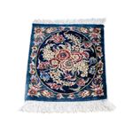 Silk Rug - Ghom Silk - Premium - 40 x 28 cm - dark blue