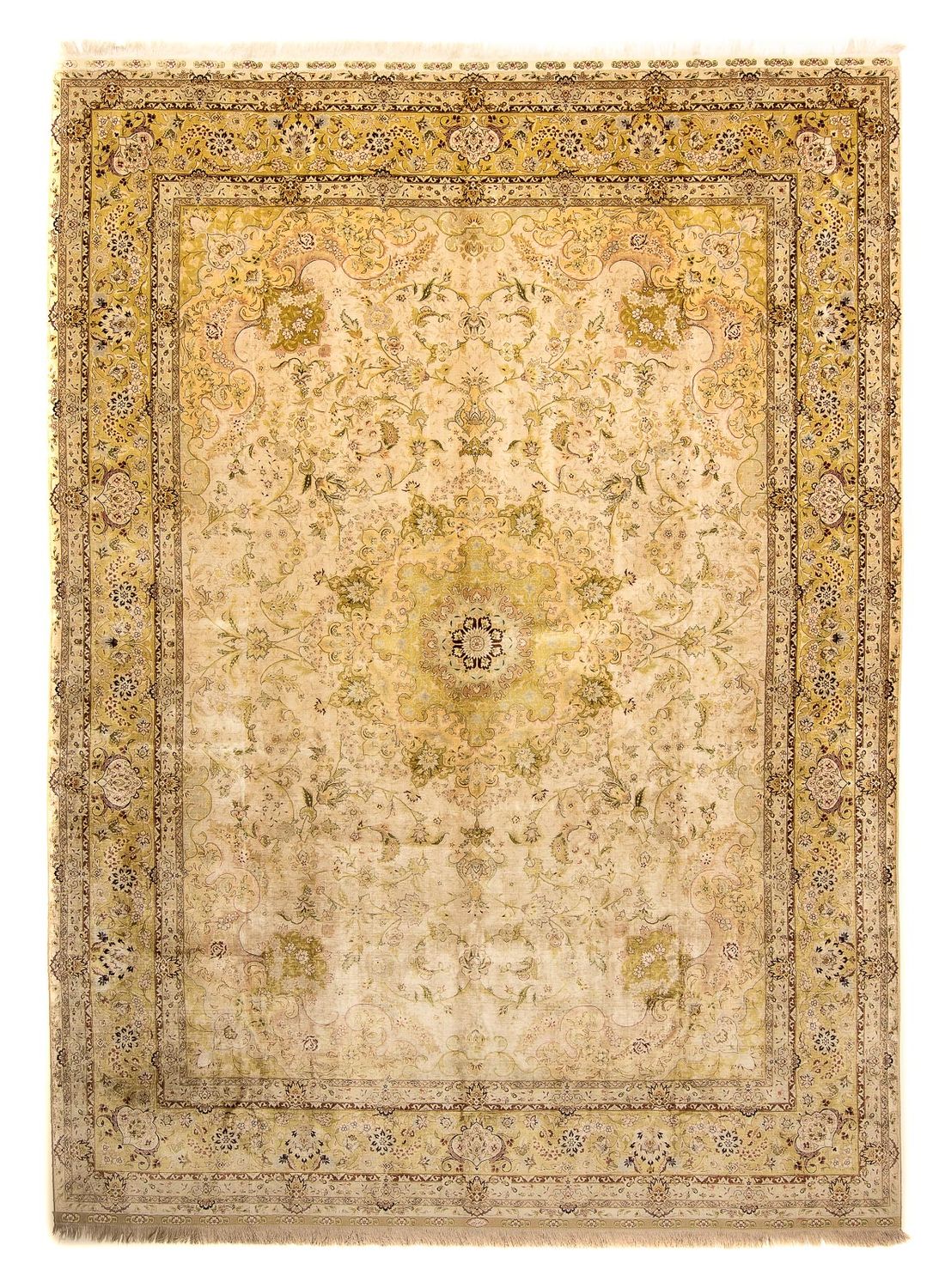 Silk Rug - Hereke silk - Premium - 375 x 277 cm - beige