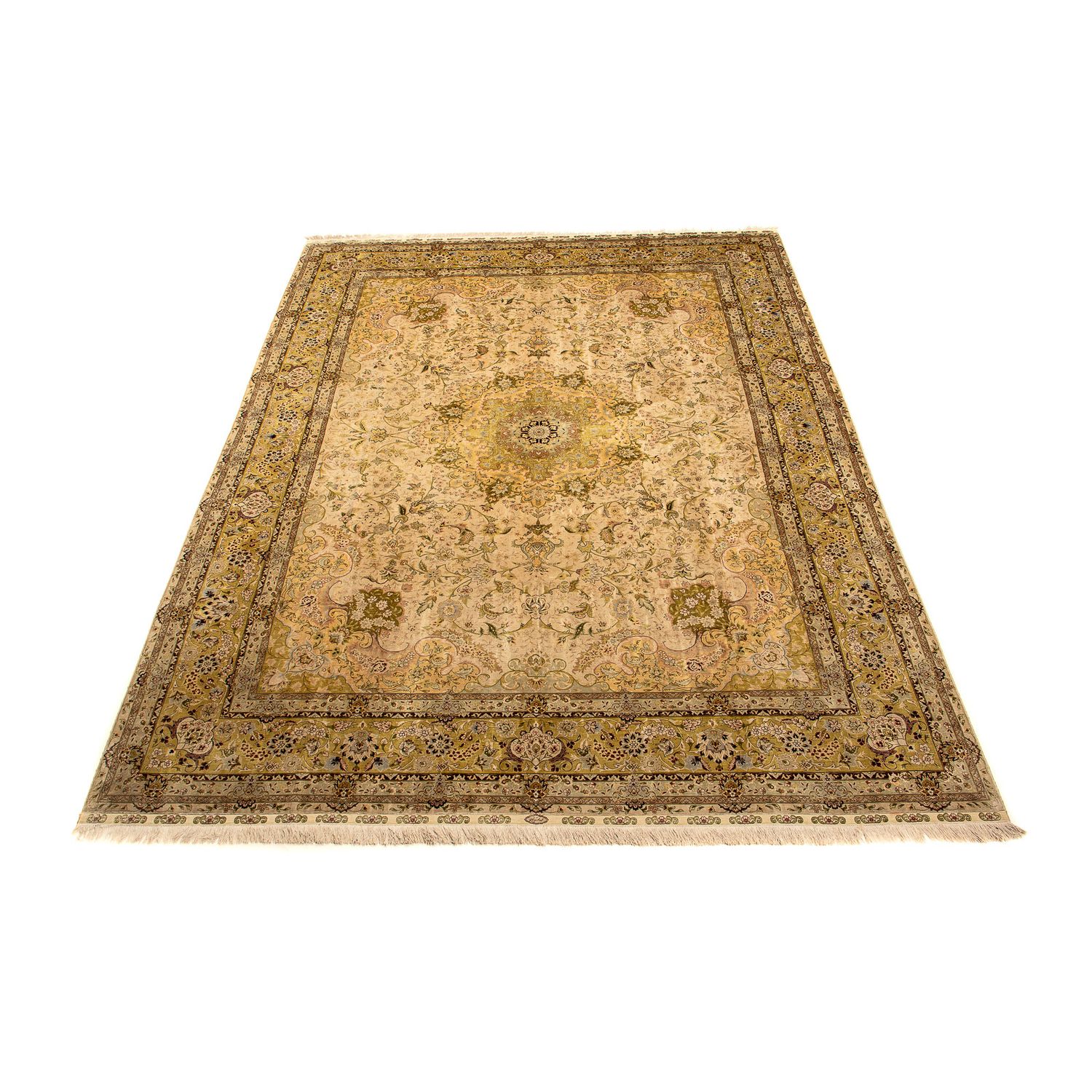 Silk Rug - Hereke silk - Premium - 375 x 277 cm - beige