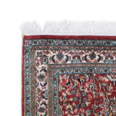 Runner Silk Rug - Kashmir Silk - 179 x 64 cm - dark red