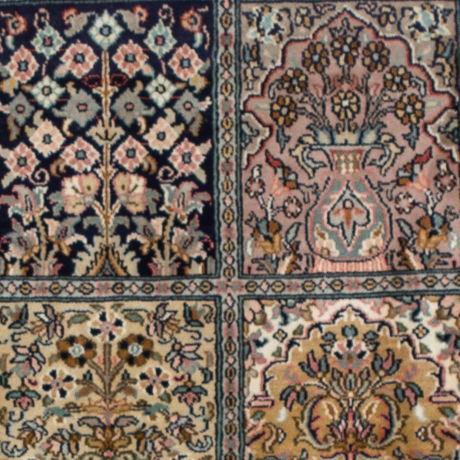 Silk Rug - Kashmir Silk - 95 x 64 cm - multicolored