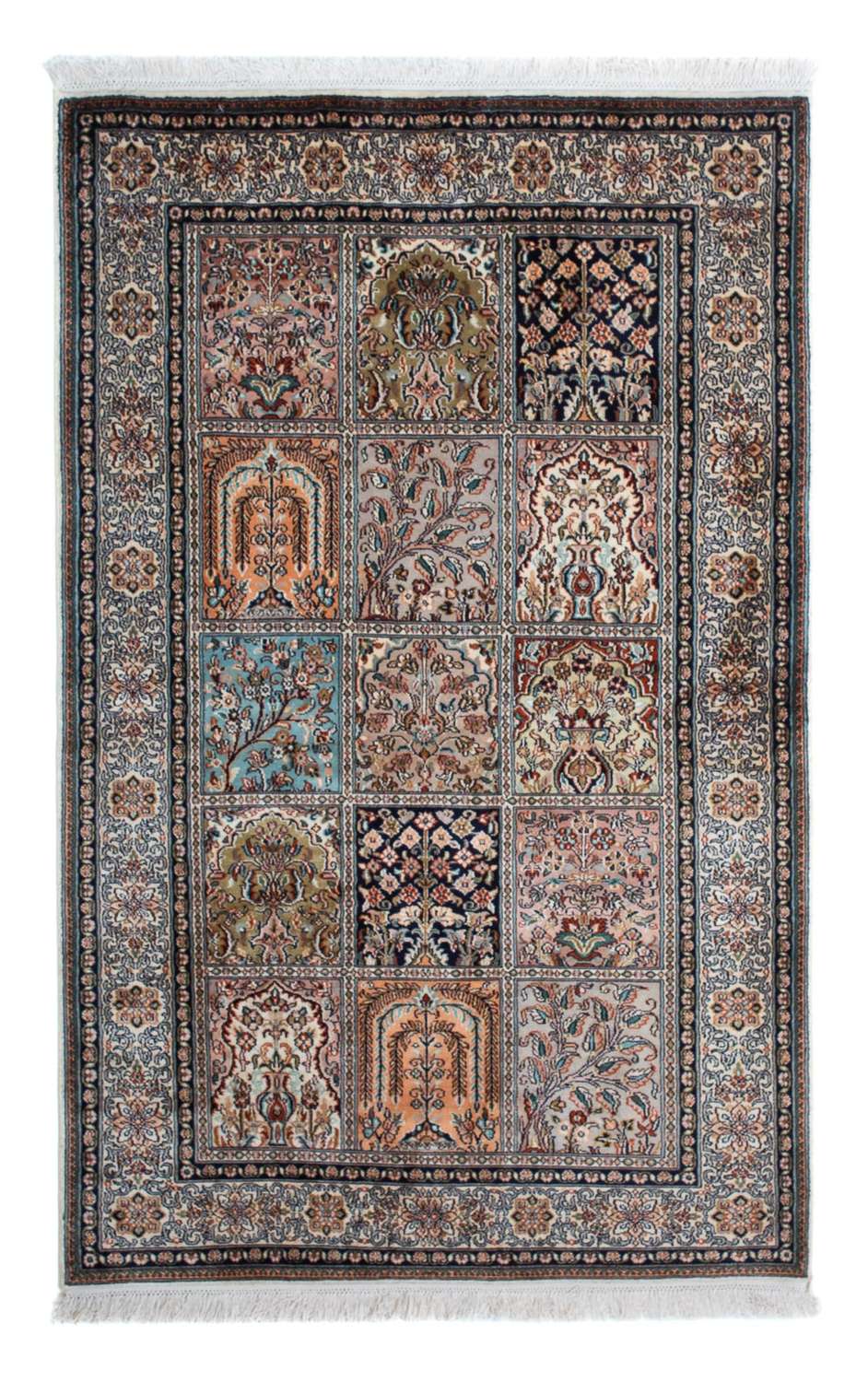 Silk Rug - Kashmir Silk - 152 x 96 cm - multicolored