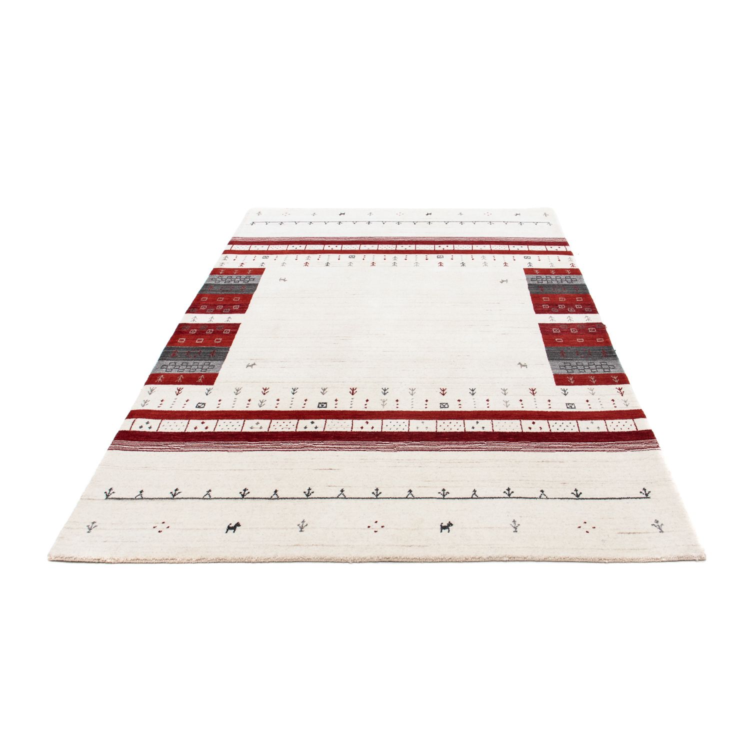 Gabbeh Rug - Loribaft Perser - 201 x 140 cm - beige