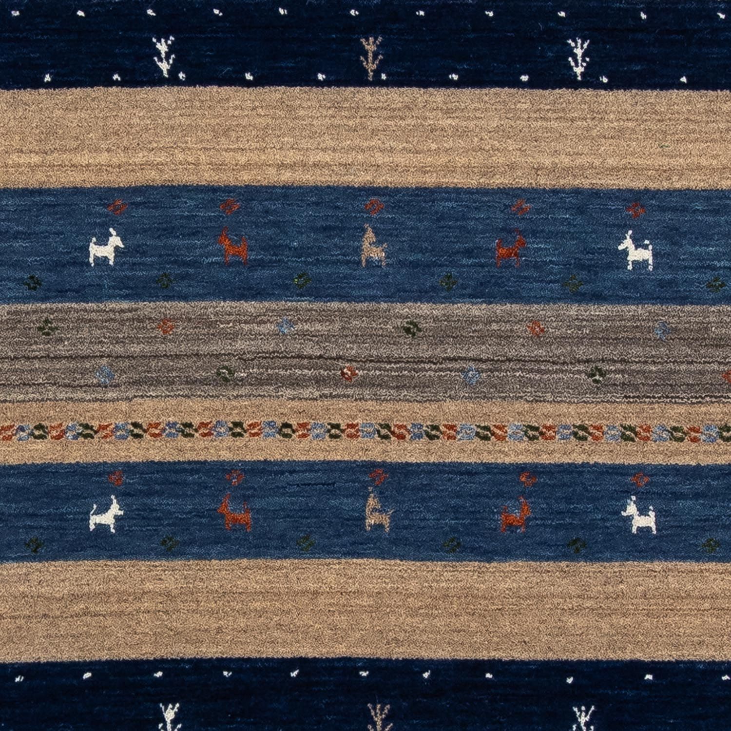 Gabbeh Rug - Loribaft Perser - 201 x 144 cm - dark blue