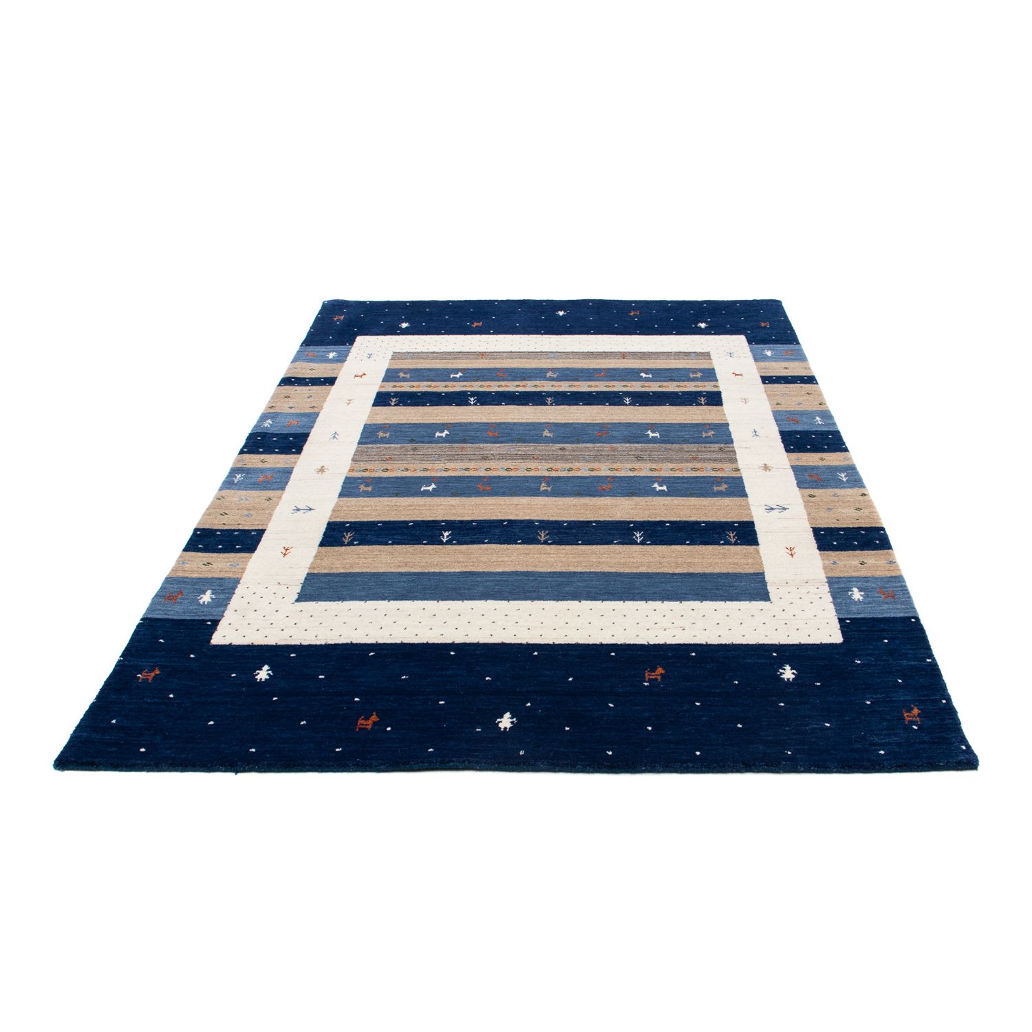 Gabbeh Rug - Loribaft Perser - 201 x 144 cm - dark blue